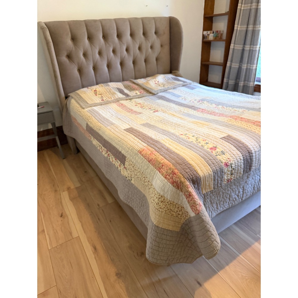 Eddie Bauer Patchwork Quilt Set Floral Striped Farmhouse Cottagecore country QN